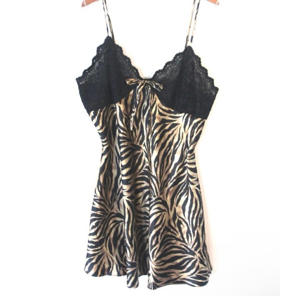 Y2k animal print sexy lingerie slip sz m